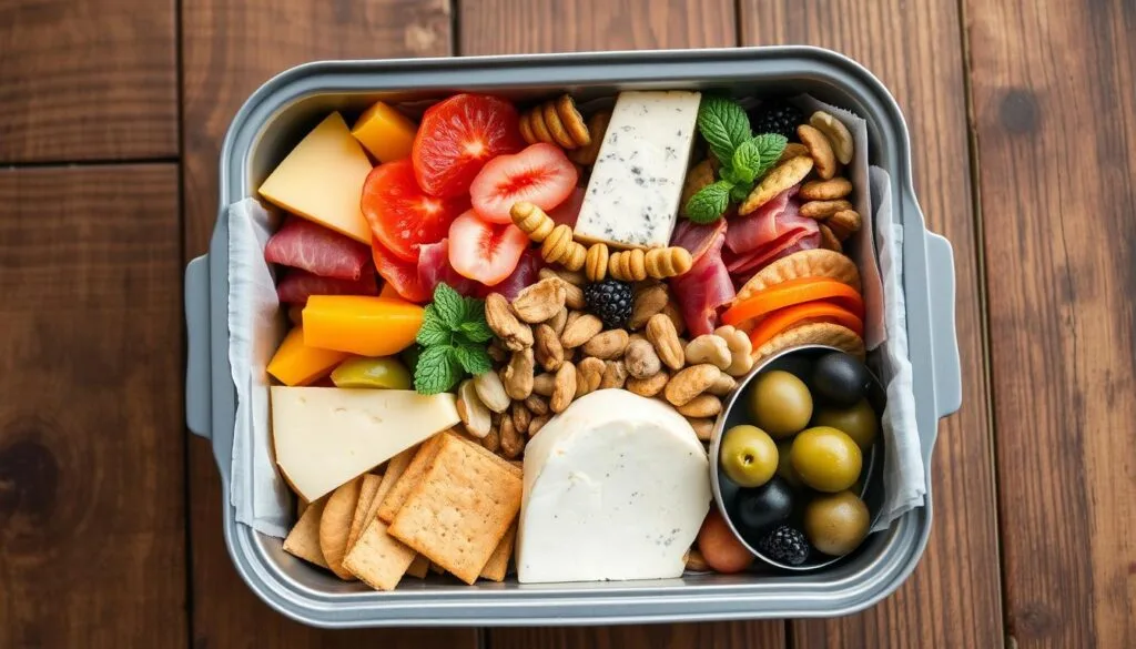 How to pack a charcuterie board for lunch?